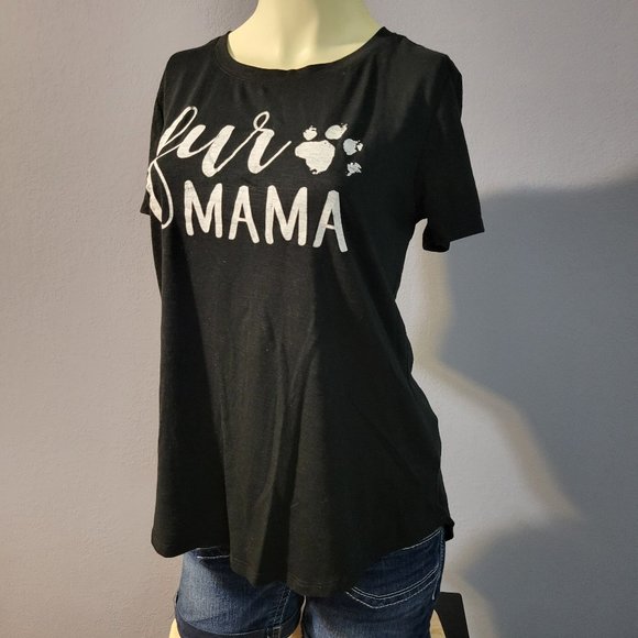 Maurices Black "Fur Mama" Graphic Short Sleeve Tee - Picture 3 of 6
